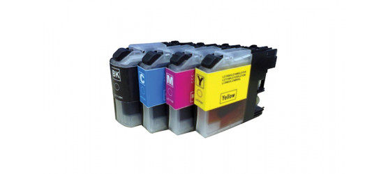 Complete set of 4 Brother LC-103XL High Yield Compatible Inkjet Cartridges